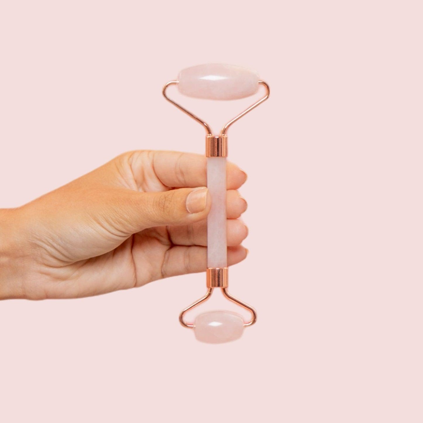 ROULEAU EN PIERRE DE QUARTZ ROSE